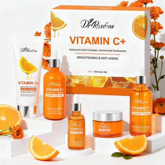 Dr. Roseva Vitamin C Anti-Aging Skincare Set (5-Piece)