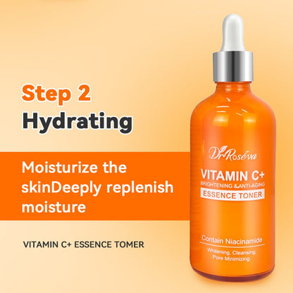 Dr. Roseva Vitamin C Anti-Aging Skincare Set (5-Piece)