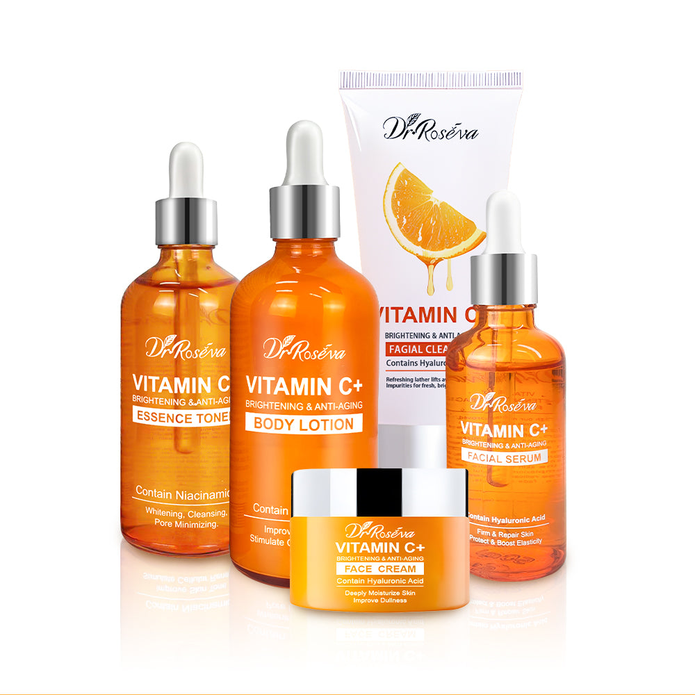 Dr. Roseva Vitamin C Anti-Aging Skincare Set (5-Piece)